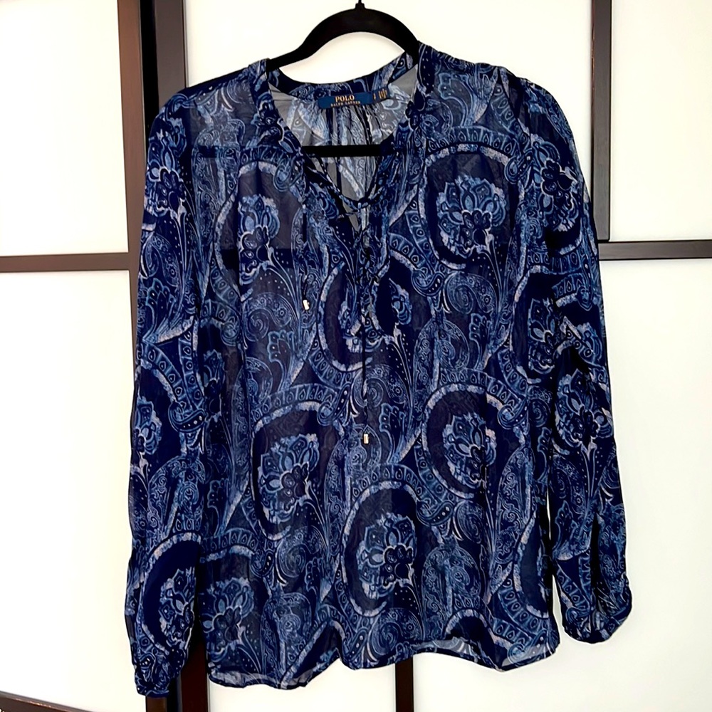 Blouse with paisley pattern